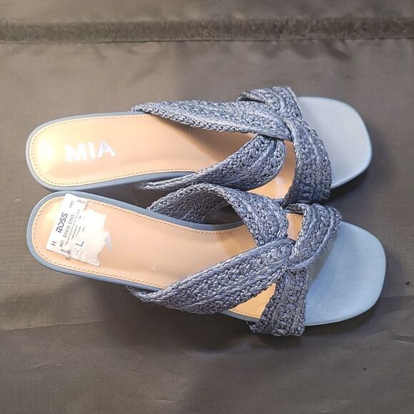 BRAND NEW MIA MAXINE RAFFIA WOMENS MULE HEEL - Picture 6 of 16